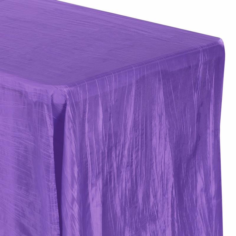 Rectangle Tablecloths |   Accordion Crinkle Taffeta 90"X156" Rectangular Tablecloth – Purple Rectangle Tablecloths Purple