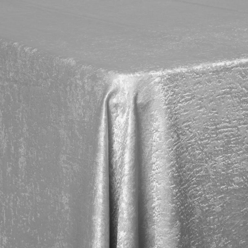 Rectangle Tablecloths |   Crinkle Shimmer 90"X132" Rectangular Tablecloth – Silver Rectangle Tablecloths Rectangle Tablecloths