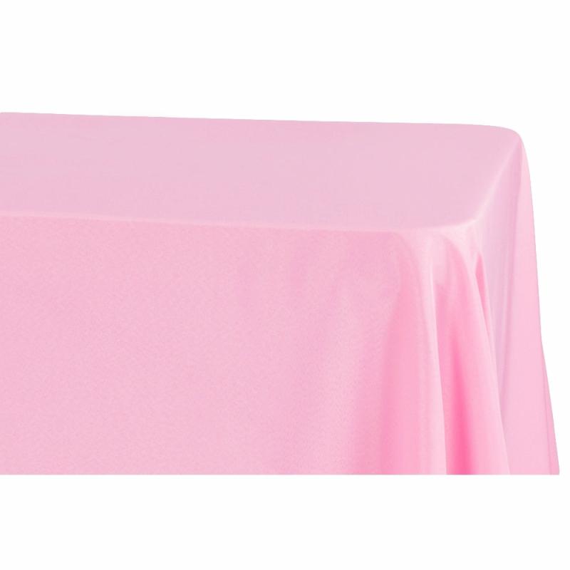 Rectangle Tablecloths |   Economy Polyester Tablecloth 90"X132" Oblong Rectangular – Pink Polyester Tablecloths Pink