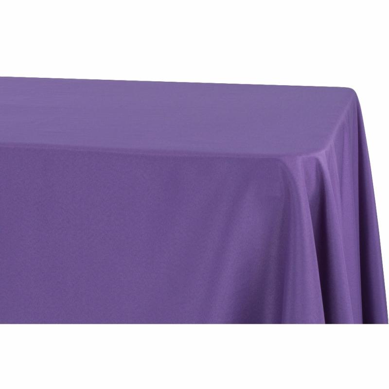 Rectangle Tablecloths |   Economy Polyester Tablecloth 90"X156" Oblong Rectangular – Purple Polyester Tablecloths Polyester Tablecloths