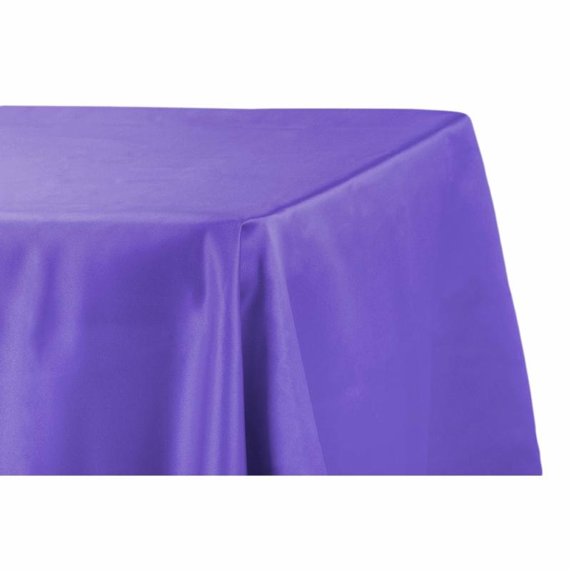 Rectangle Tablecloths |   Lamour Satin 90"X156" Rectangular Oblong Tablecloth – Purple Rectangle Tablecloths Purple