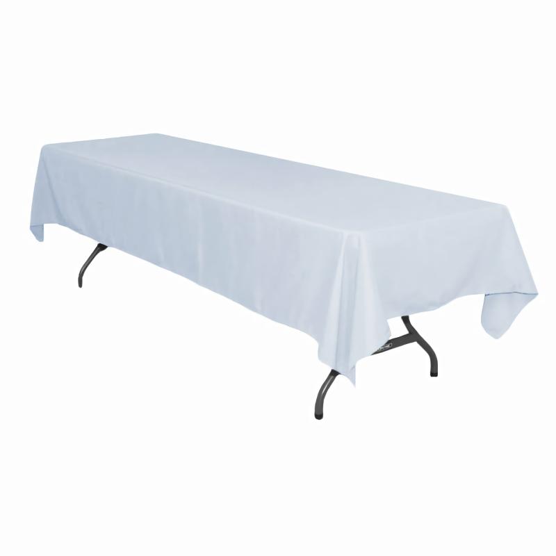 Rectangle Tablecloths |   Rectangular Polyester Tablecloth 60"X126" – Dusty Blue Polyester Tablecloths Dusty Blue