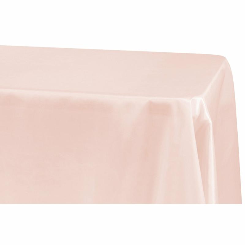 Rectangle Tablecloths |   Taffeta Tablecloth 90"X132" Rectangular – Blush Rectangle Tablecloths Blush,Rose Gold