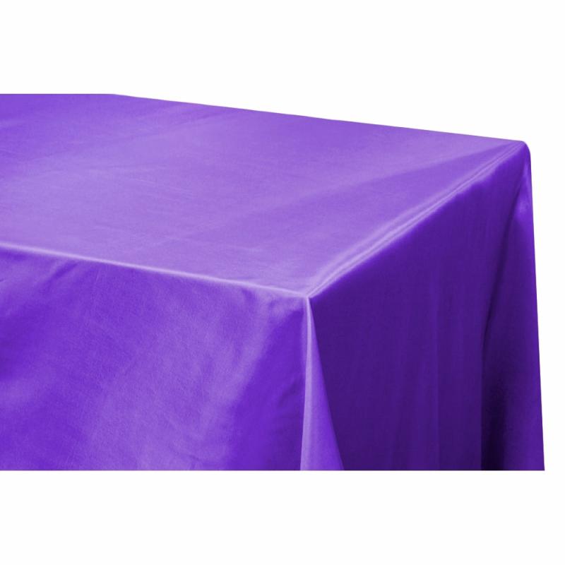 Rectangle Tablecloths |   Taffeta Tablecloth 90"X132" Rectangular – Purple Rectangle Tablecloths Purple