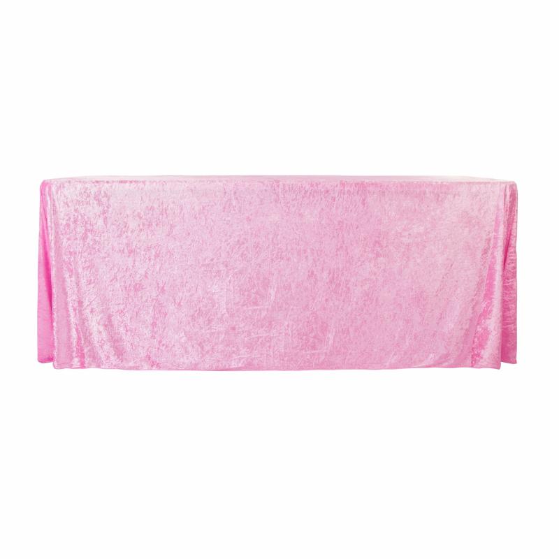 Rectangle Tablecloths |   Velvet 90"X156" Rectangular Tablecloth – Pink Rectangle Tablecloths Pink