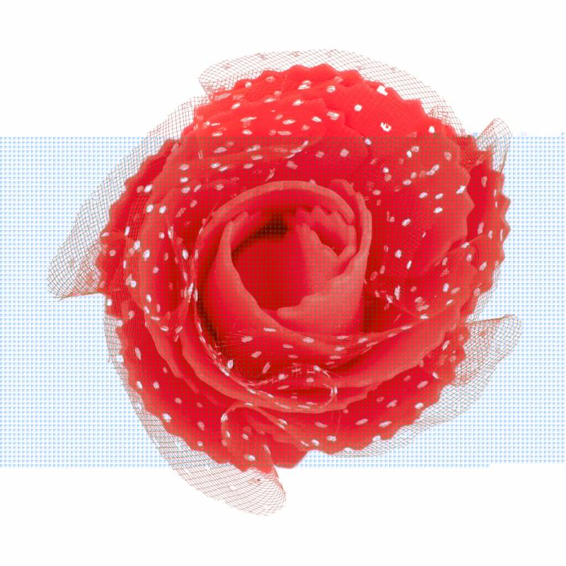 Silk Floral Bush & Stem |   100 Pcs Mini Foam Organza Rose Heads Diy – Red Artificial Flowers & Greeneries Red