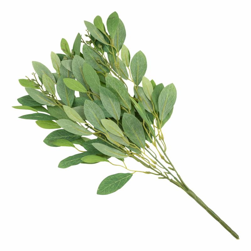 Silk Floral Bush & Stem |   Olive Artificial Silk Greenery Bush Bundle Artificial Flowers & Greeneries Green