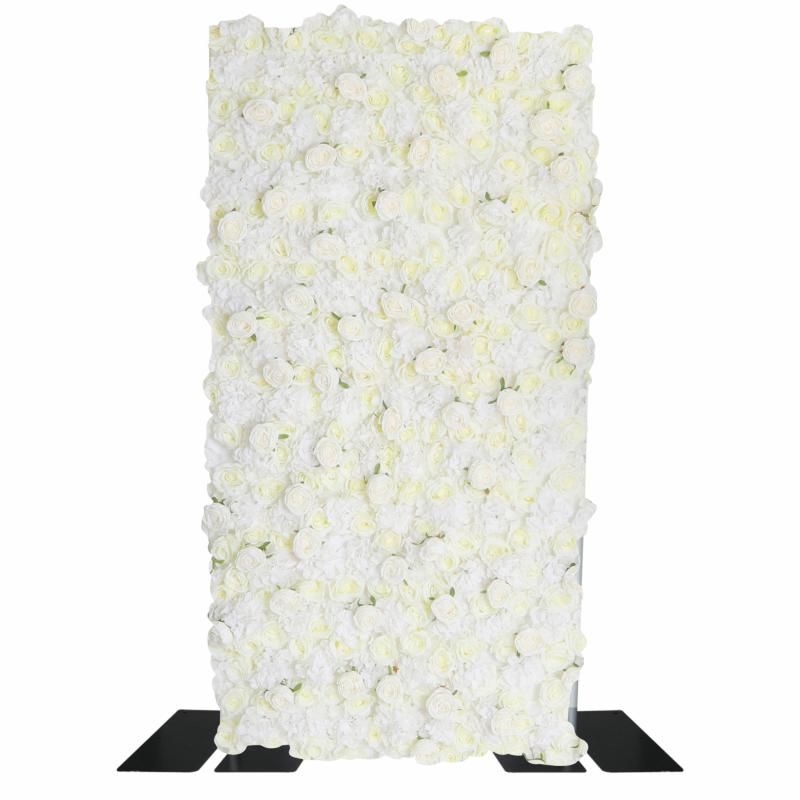 Silk Floral Wall Backdrops |   Roll Up Flower Wall Backdrop 8Ft X 4Ft – Ivory Artificial Flowers & Greeneries Ivory