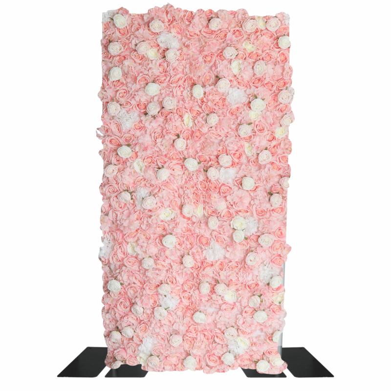 Silk Floral Wall Backdrops |   Roll Up Flower Wall Backdrop 8Ft X 4Ft – Pink Artificial Flowers & Greeneries Pink