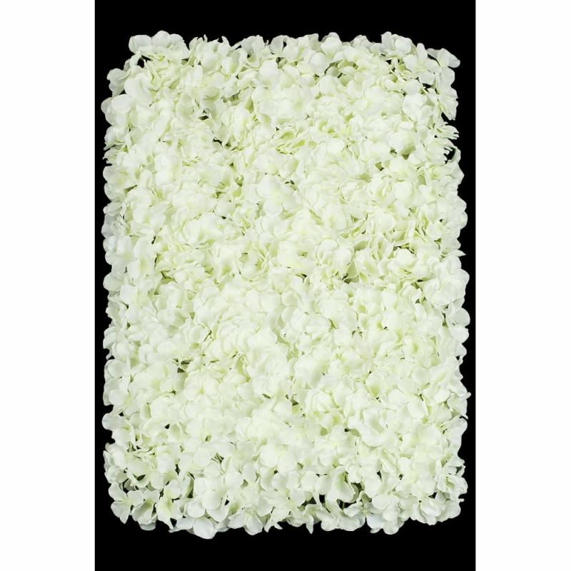 Silk Floral Wall Backdrops |   Silk Hydrangeas Flower Wall Backdrop Panel – Cream Artificial Flowers & Greeneries Cream