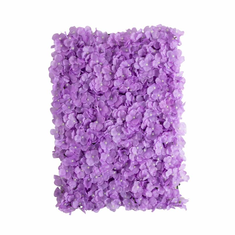 Silk Floral Wall Backdrops |   Silk Hydrangeas Flower Wall Backdrop Panel – Lavender Artificial Flowers & Greeneries Lavender