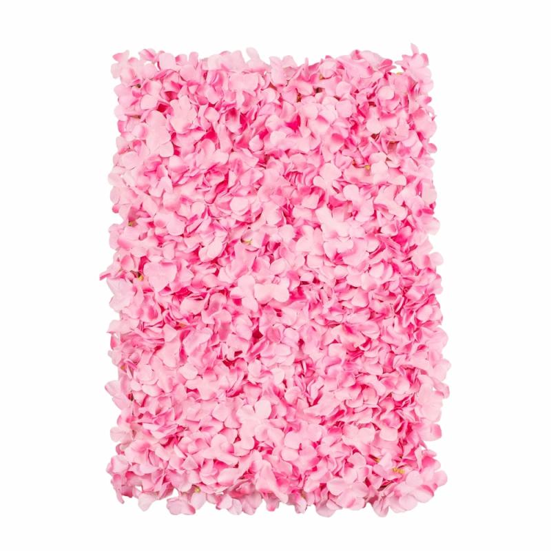 Silk Floral Wall Backdrops |   Silk Hydrangeas Flower Wall Backdrop Panel – Pink Artificial Flowers & Greeneries Pink