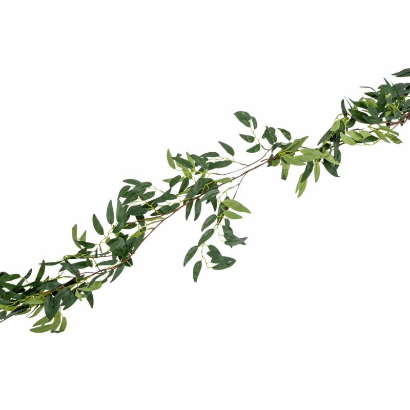 Silk Greeneries & Garlands |   Artificial Faux Willow Greenery Garland 6Ft Long Artificial Flowers & Greeneries Green