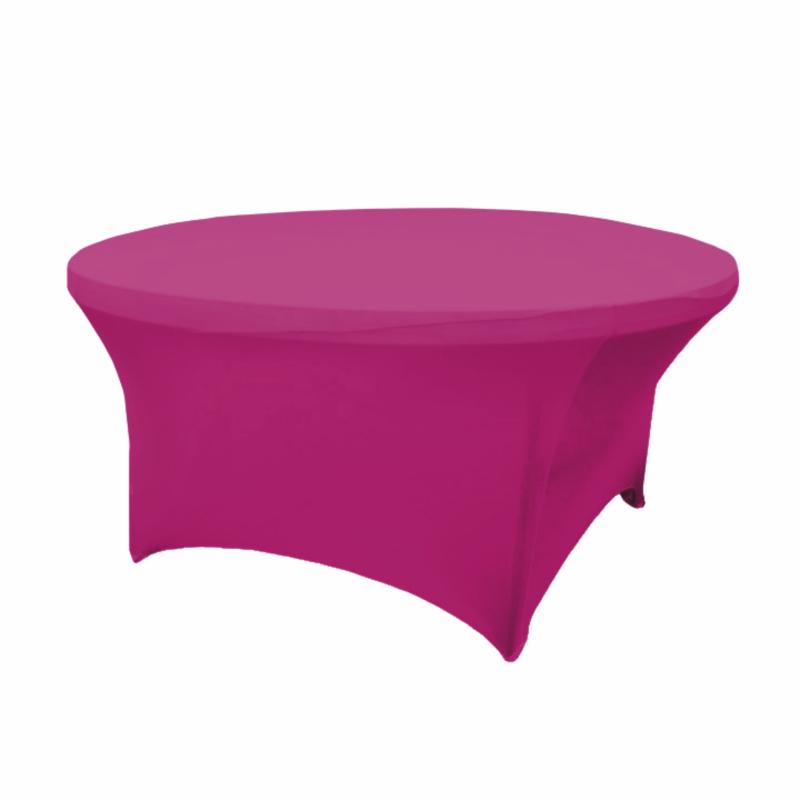 Stretch Spandex Table Covers |   5Ft Round Spandex Table Cover – Mulberry Round Linen Tablecloths Mulberry