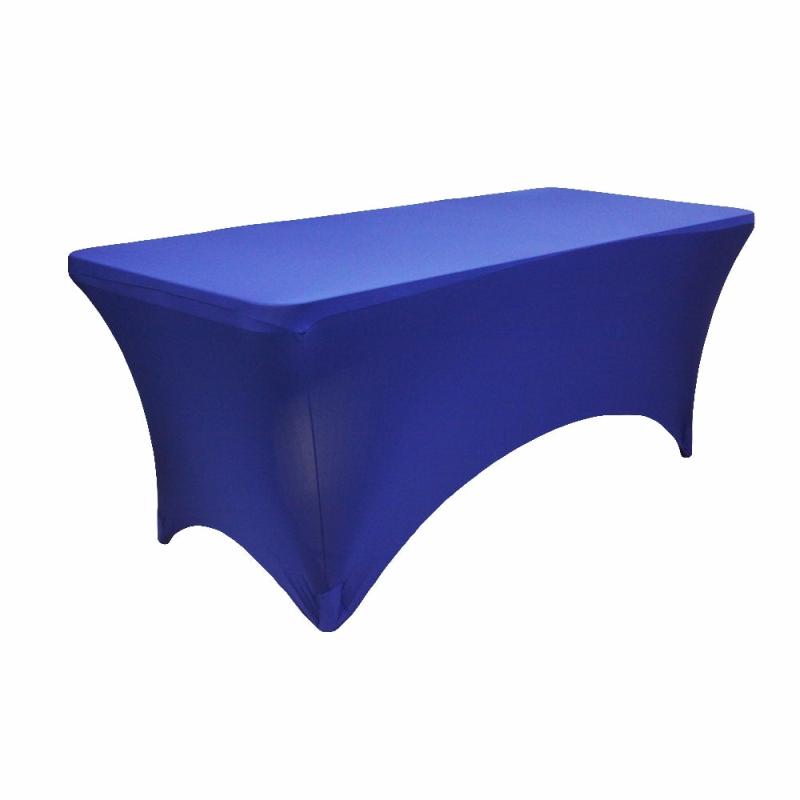 Stretch Spandex Table Covers |   Rectangular 8 Ft Spandex Table Cover – Royal Blue Rectangle Tablecloths Rectangle Tablecloths