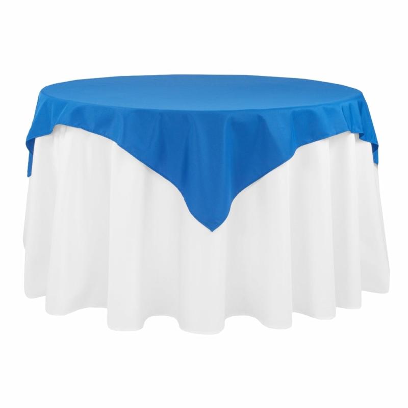 Table Overlay Toppers |   Economy Polyester Table Overlay Topper/Tablecloth 54"X54" Square – Royal Blue Polyester Tablecloths Polyester Tablecloths