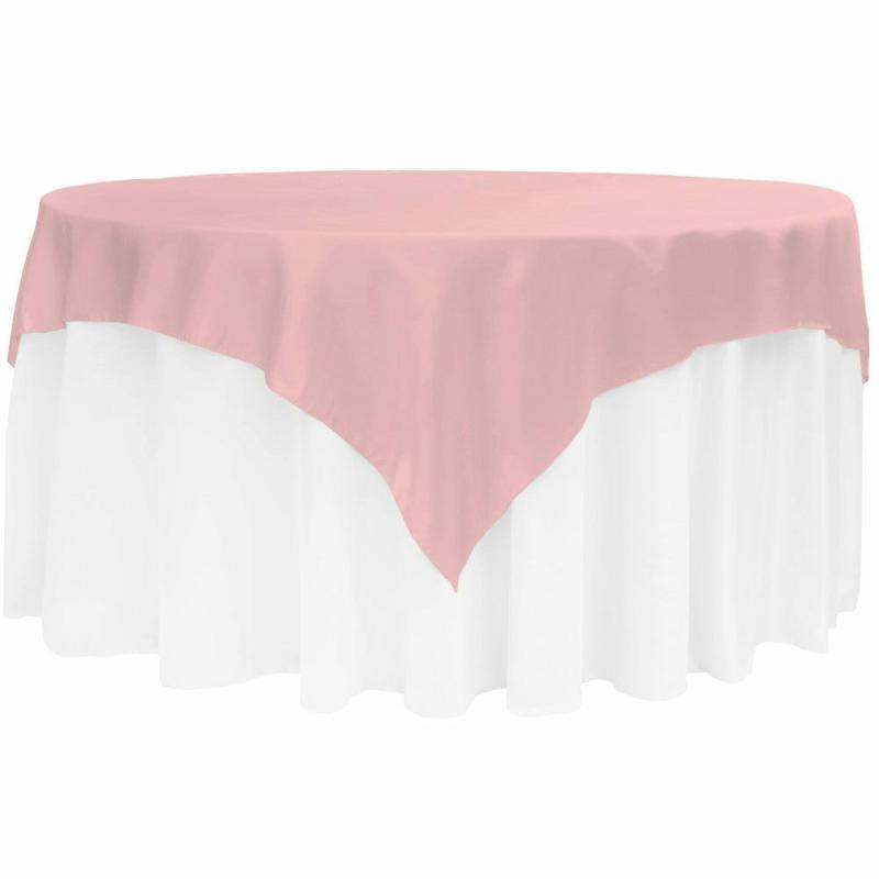 Table Overlay Toppers |   Satin Square 72"X72" Table Overlay – Dusty Rose/Mauve Table Linens & Table Skirts Dusty Rose,Mauve