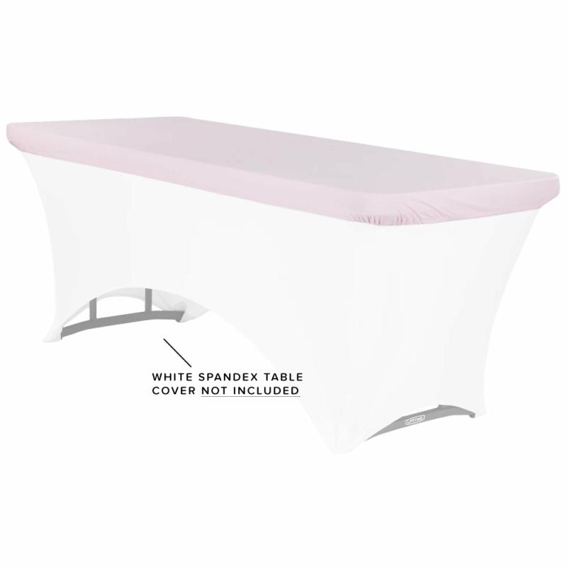 Table Overlay Toppers |   Spandex Table Topper/Cap 6 Ft Rectangular – Pink Table Linens & Table Skirts Pink