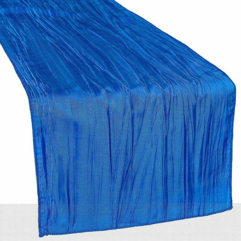 Table Runners |   Accordion Crinkle Taffeta Table Runner – Royal Blue Table Linens & Table Skirts Royal Blue