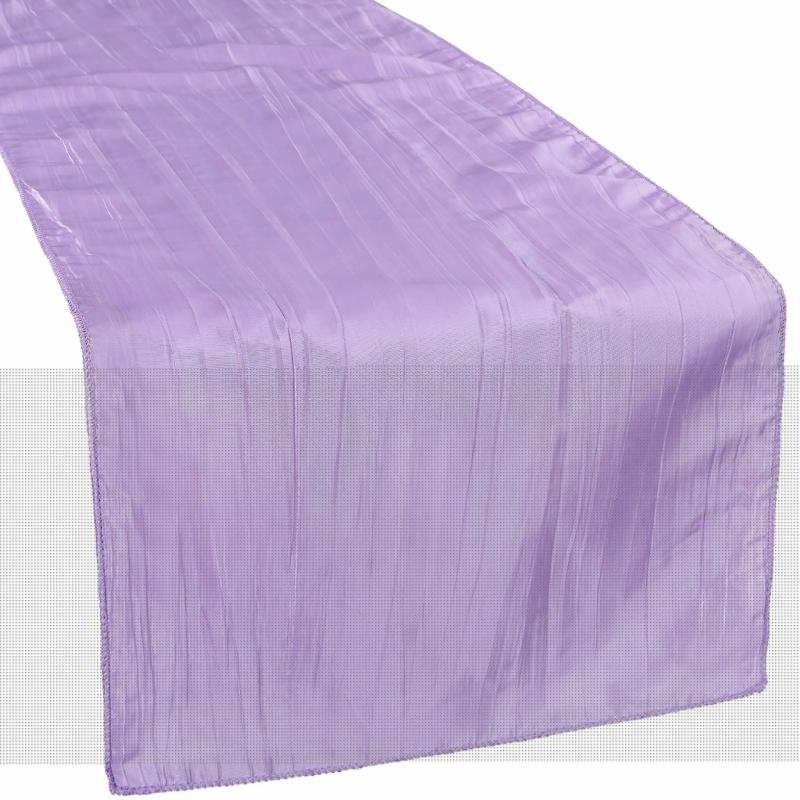 Table Runners |   Accordion Crinkle Taffeta Table Runner – Victorian Lilac/Wisteria Table Linens & Table Skirts Table Runners