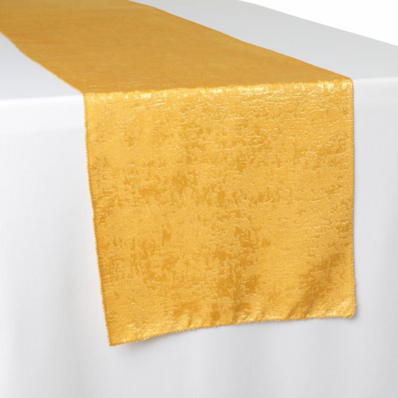 Table Runners |   Crinkle Shimmer Table Runner – Gold Table Linens & Table Skirts Gold