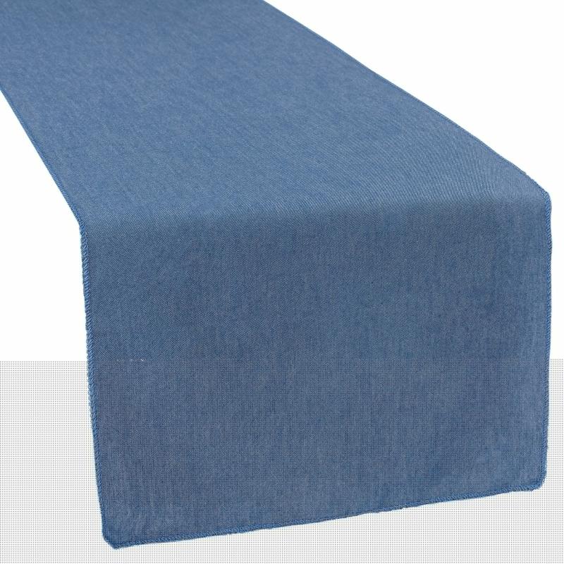 Table Runners |   Faux Denim Table Runner – Dark Blue Table Linens & Table Skirts Blue