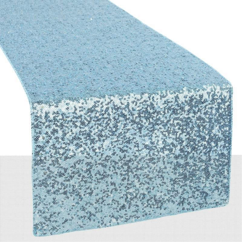 Table Runners |   Glitz Sequin Table Runner – Baby Blue Table Linens & Table Skirts Baby Blue