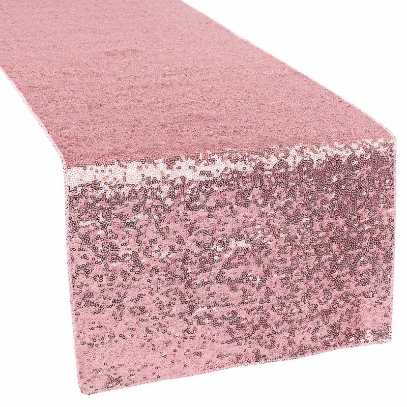 Table Runners |   Glitz Sequin Table Runner – Pink Table Linens & Table Skirts Pink