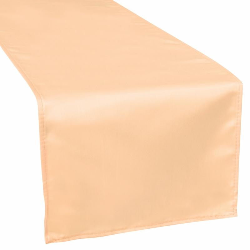 Table Runners |   Lamour Satin Table Runner – Peach Table Linens & Table Skirts Peach