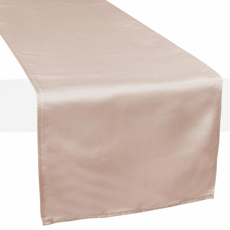 Table Runners |   Lamour Satin Table Runner – Taupe Table Linens & Table Skirts Table Runners