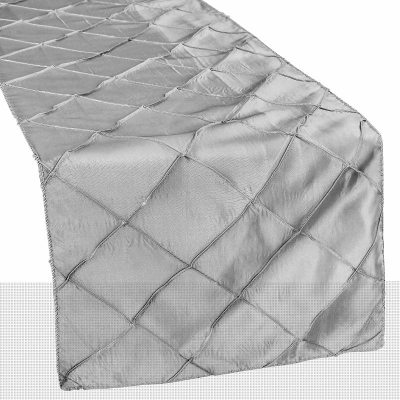 Table Runners |   Pintuck Table Runner – Silver Table Linens & Table Skirts Silver