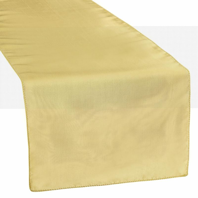 Table Runners |   Taffeta Table Runner – Gold Table Linens & Table Skirts Gold