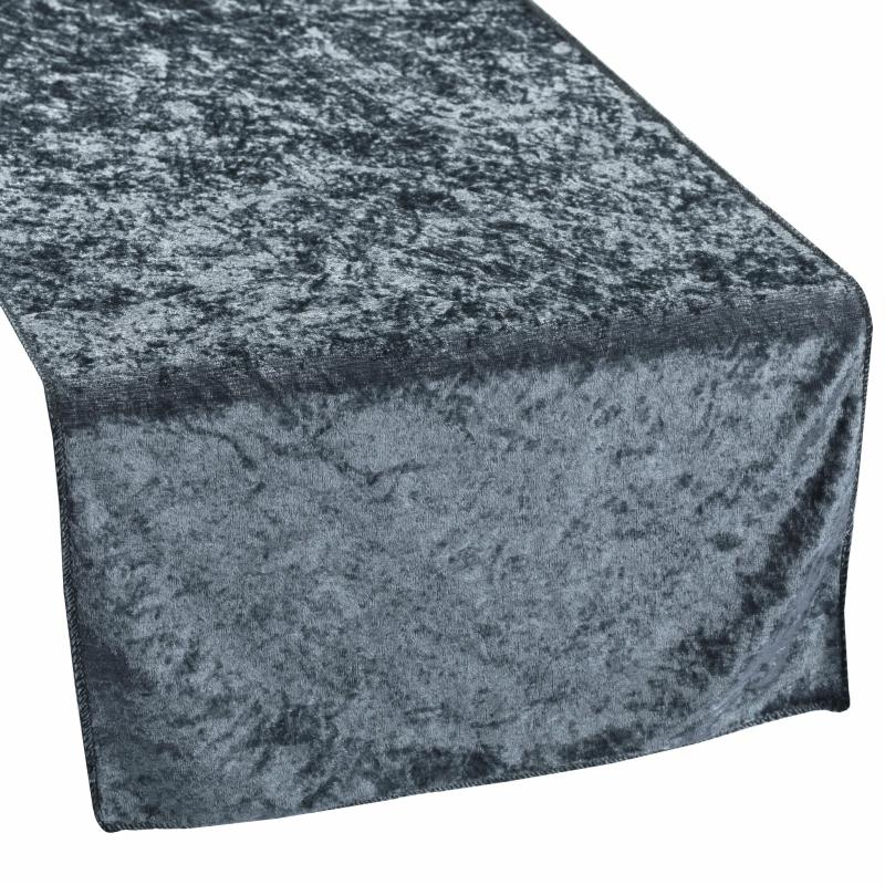 Table Runners |   Velvet Table Runner – Dark Slate Blue Table Linens & Table Skirts Dark Slate Blue