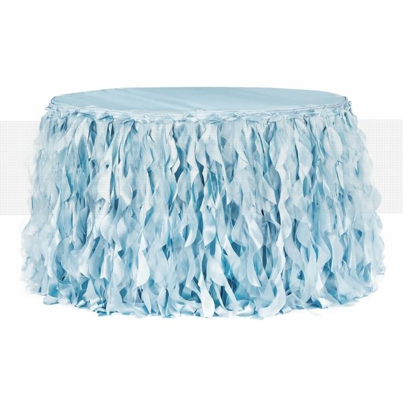 Table Skirts & Table Clips |   Curly Willow 14Ft Table Skirt – Baby Blue Table Linens & Table Skirts Baby Blue