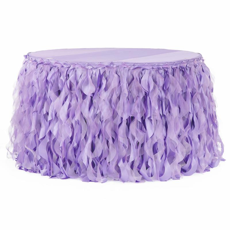 Table Skirts & Table Clips |   Curly Willow 17Ft Table Skirt – Victorian Lilac/Wisteria Table Linens & Table Skirts Table Skirts & Table Clips