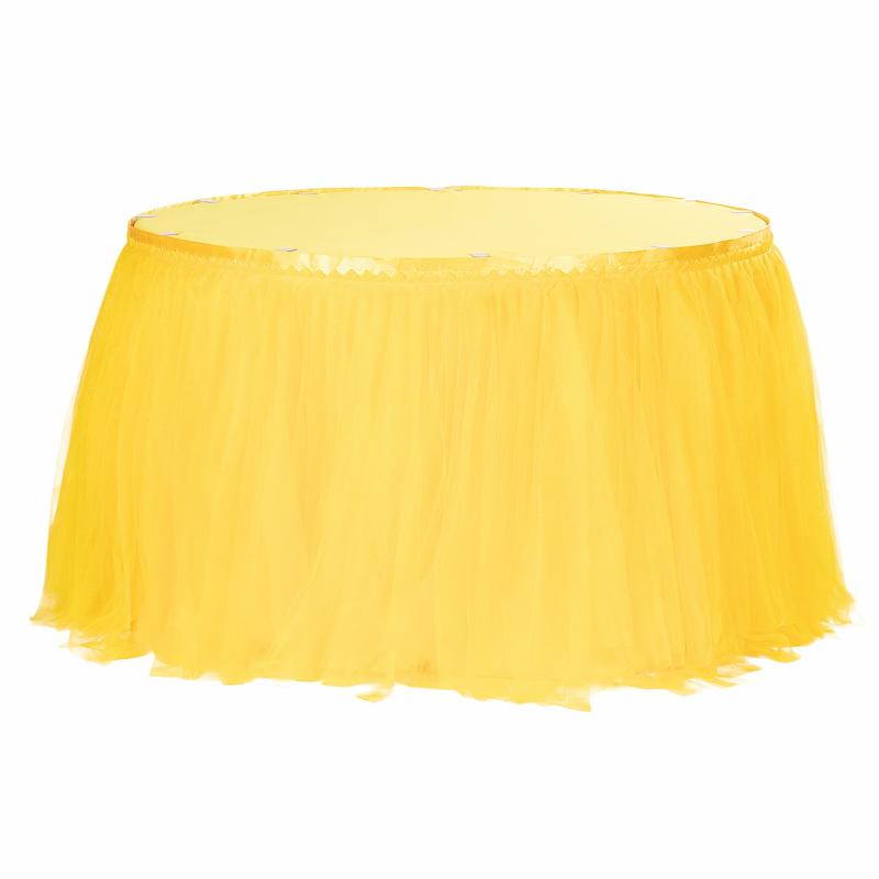 Table Skirts & Table Clips |   Tulle Tutu 17Ft Table Skirt – Canary Yellow Table Linens & Table Skirts Canary Yellow