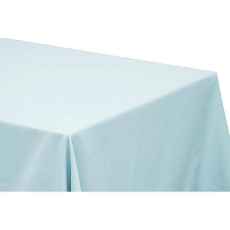 Tablecloths |   90"X156" Rectangular Oblong Polyester Tablecloth – Baby Blue Polyester Tablecloths Baby Blue