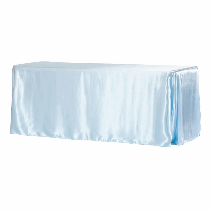 Tablecloths |   90"X156" Rectangular Satin Tablecloth – Baby Blue Rectangle Tablecloths Baby Blue