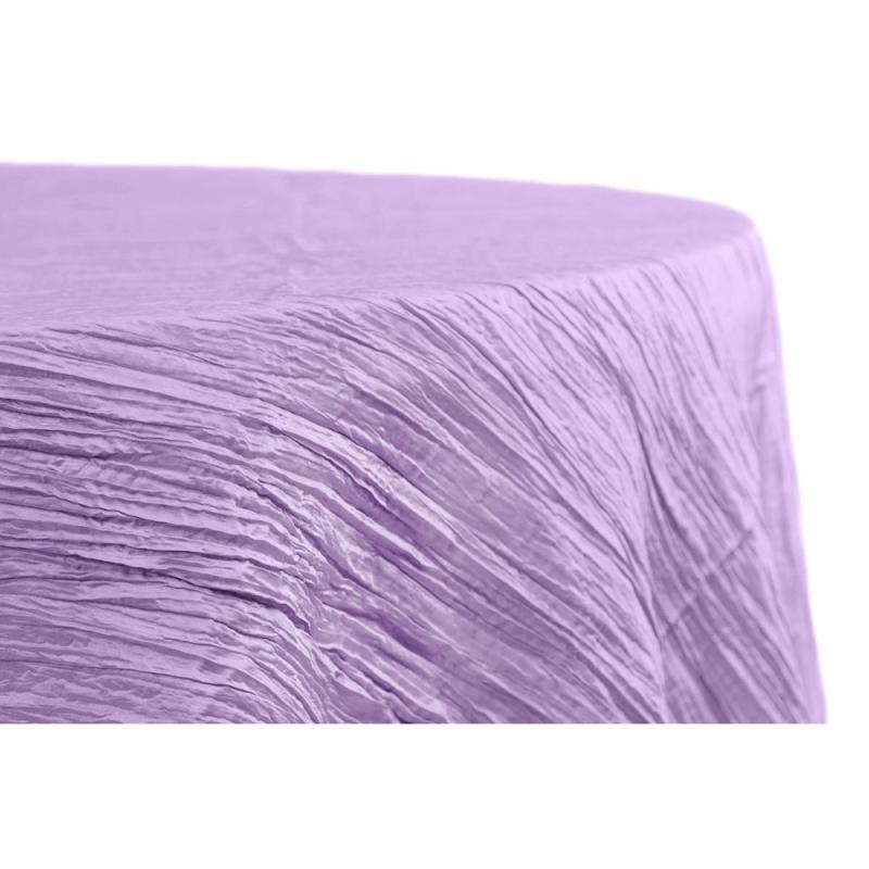 Tablecloths |   Accordion Crinkle Taffeta 120" Round Tablecloth – Victorian Lilac/Wisteria Round Linen Tablecloths Round Linen Tablecloths