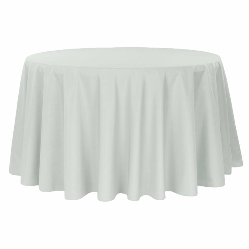 Tablecloths |   Economy Polyester Tablecloth 132" Round – Gray/Silver Polyester Tablecloths Gray,Silver