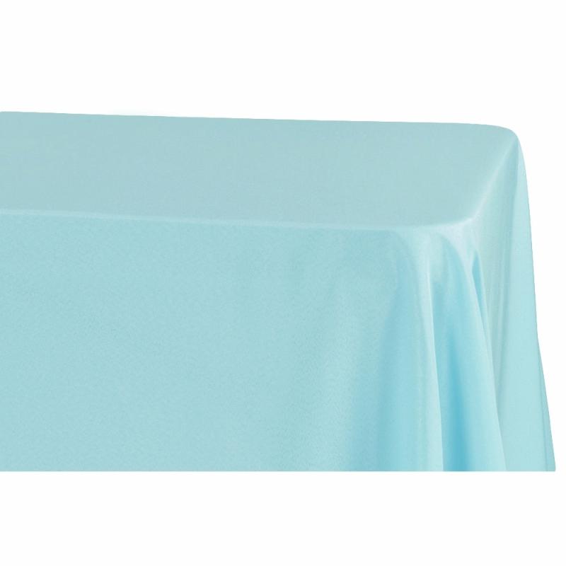 Tablecloths |   Economy Polyester Tablecloth 90"X132" Oblong Rectangular – Baby Blue Polyester Tablecloths Baby Blue