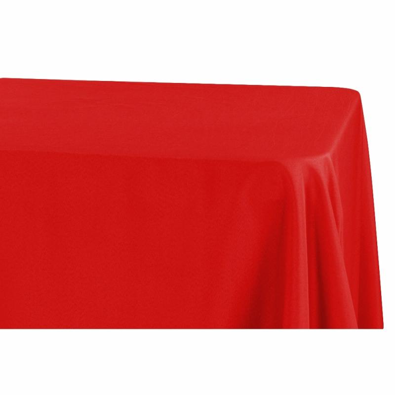 Tablecloths |   Economy Polyester Tablecloth 90"X156" Oblong Rectangular – Red Polyester Tablecloths Polyester Tablecloths