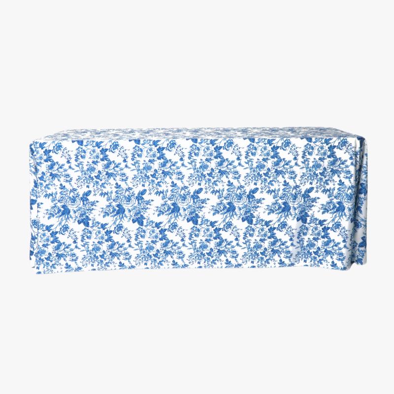 Tablecloths |   French Toile 90"X132" Rectangular Tablecloth – Blue Rectangle Tablecloths Blue