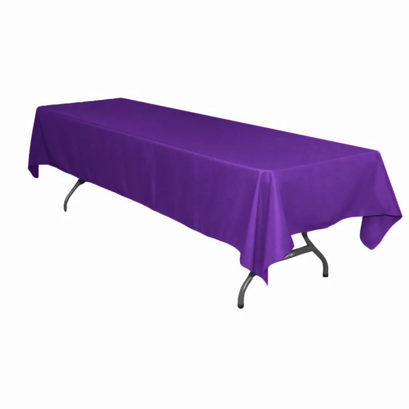 Tablecloths |   Rectangular Polyester Tablecloth 60"X126" – Purple Polyester Tablecloths Polyester Tablecloths