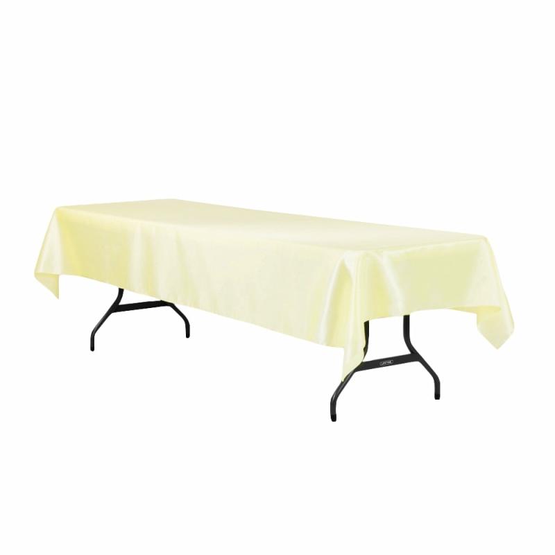 Tablecloths |   Satin Rectangular 60"X120" Tablecloth – Yellow Rectangle Tablecloths Rectangle Tablecloths