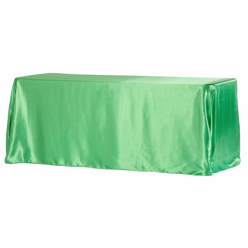 Tablecloths |   Satin Rectangular 90"X132" Tablecloth – Kelly Green Rectangle Tablecloths Kelly Green