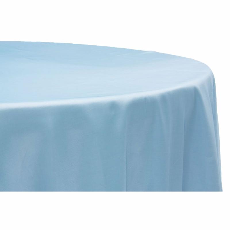 Tablecloths |   Taffeta Tablecloth 120" Round – Baby Blue Round Linen Tablecloths Baby Blue