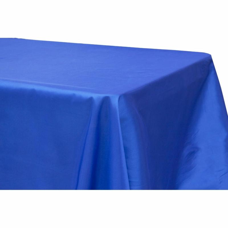 Tablecloths |   Taffeta Tablecloth 90"X156" Rectangular – Royal Blue Rectangle Tablecloths Rectangle Tablecloths