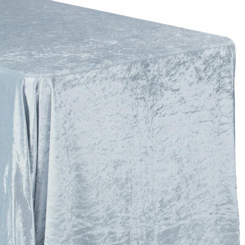 Tablecloths |   Velvet 90"X132" Rectangular Tablecloth – Dusty Blue Rectangle Tablecloths Dusty Blue