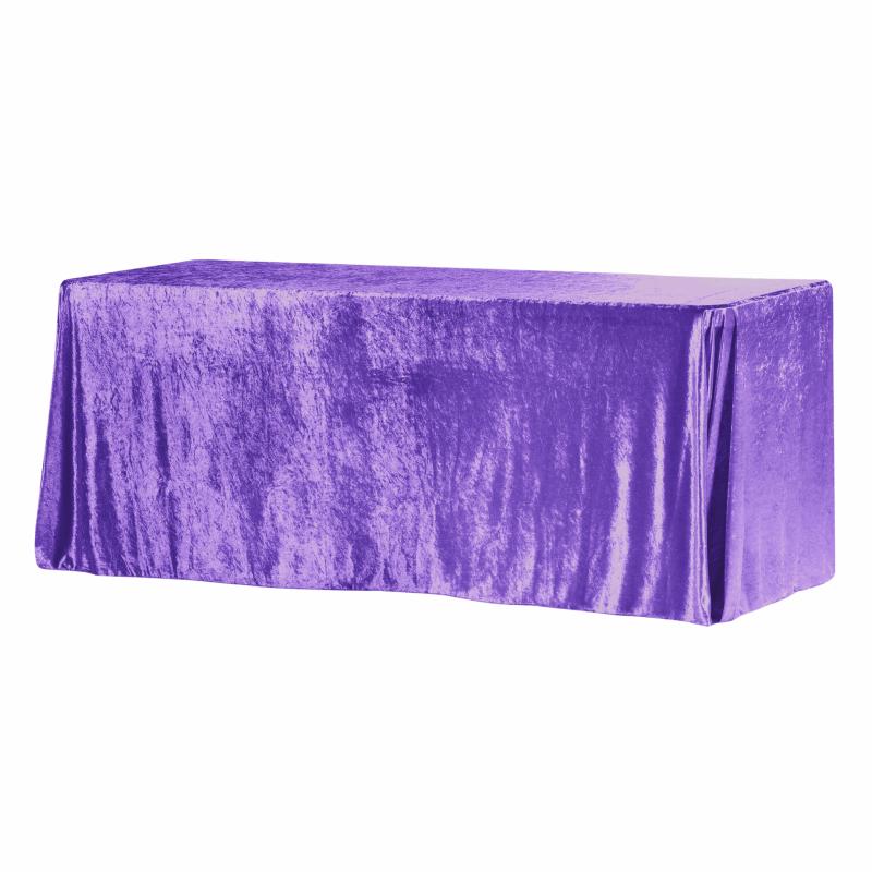 Tablecloths |   Velvet 90"X132" Rectangular Tablecloth – Purple Rectangle Tablecloths Purple